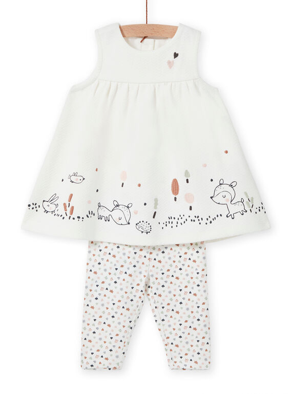 Baby Mädchen Kleid und Leggings Set mit Fantasy-Muster MOU1ENS6 / 21WF0342ENS001
