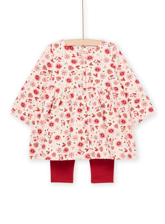 Langärmeliges Kleid mit Druck und einfarbige Leggings PIPRAENS / 22WG09S1ENS301
