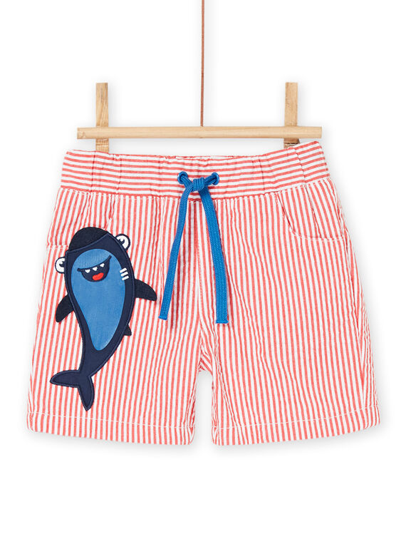 Rot-weiße Bermuda-Shorts mit Streifendruck RUPOPBER2 / 23SG10X1BERF512