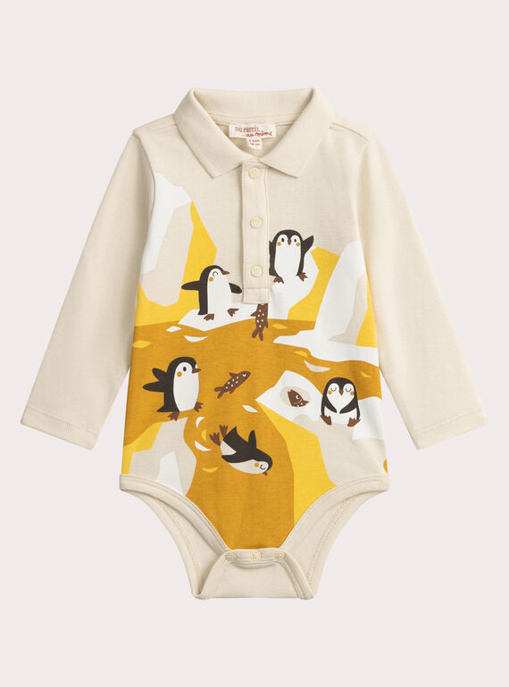 Pinguin-Animation Langarm Body für Baby Jungen  VUBABOD / 24WG10Q1BOD009