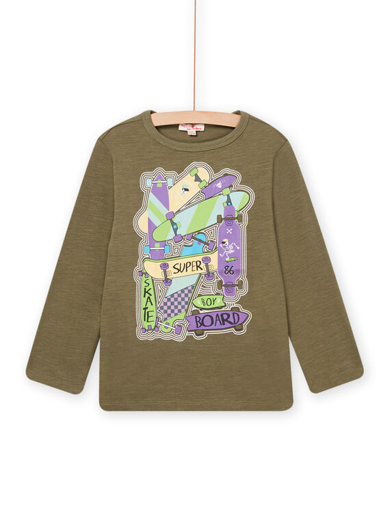Langärmeliges T-Shirt in Khaki POKATEE2 / 22W902L3TML628