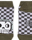 Socken mit Schachbrettmuster und Totenkopfaufdruck PYOKASOQ / 22WI02L1SOQJ900