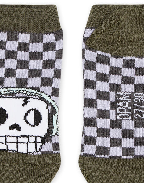 Socken mit Schachbrettmuster und Totenkopfaufdruck PYOKASOQ / 22WI02L1SOQJ900