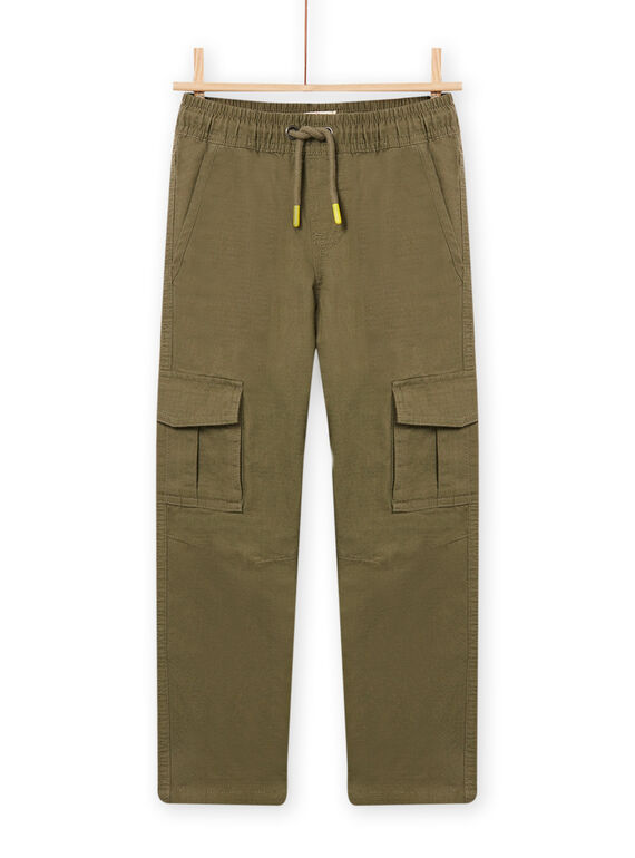 Khakifarbene Multi-Pocket-Hose für Kinder Jungen NOJOPAMAT2 / 22S90263PAN604
