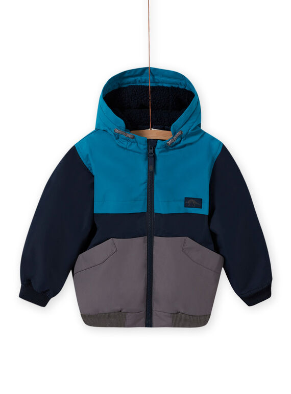 Baby Boy dreifarbige Kapuzenjacke MOGROBLOU3 / 21W90252BLOC243