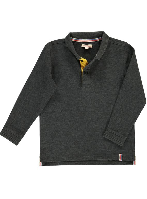 Boys' long-sleeved polo shirt DOJOPOL3 / 18W90233D2D944