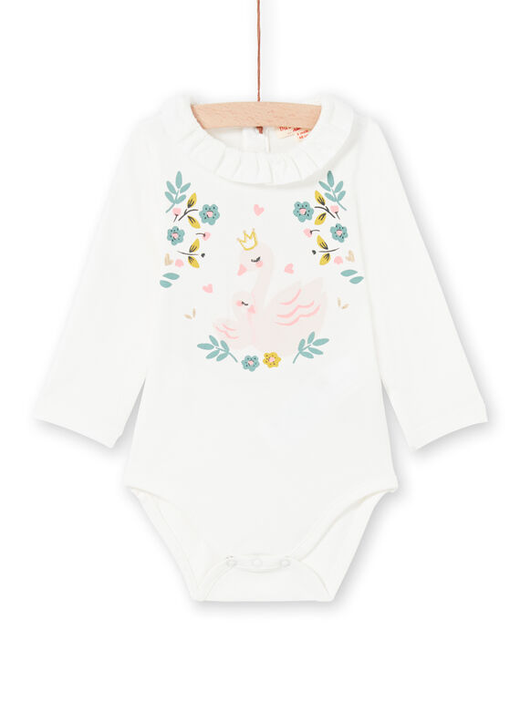 Baby Mädchen ecrufarbener Bodysuit MIKABOD / 21WG09I1BOD001