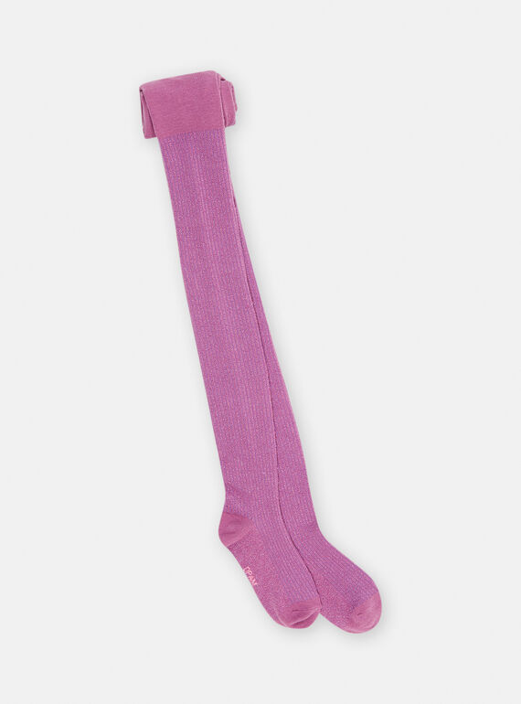 Strumpfhosen aus Lurex, dunkelparma, Mädchen SYAJOSCOL4 / 23WI01M9COL329