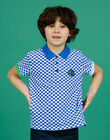 Blau kariertes Poloshirt Kind Junge NOGAPOL / 22S902O1POL000
