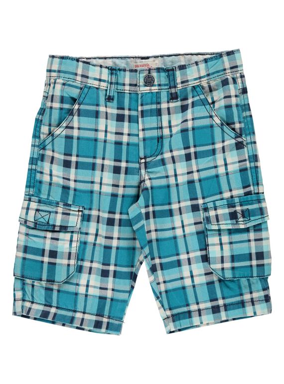 Boys' checked shorts CODOUBER4 / 18S902J3BER616