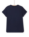 Mitternachtsblaues Käfer-T-Shirt mit Wendepailletten für Kinder Jungen NOSANTI5 / 22S902S3TMC705