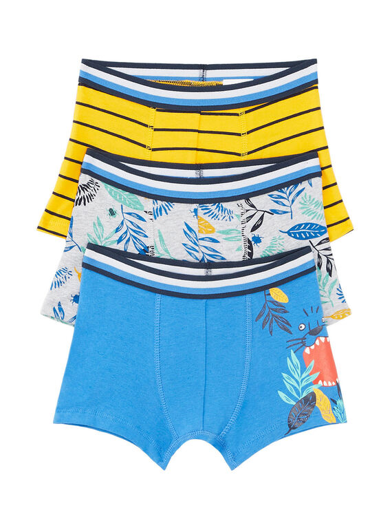 Set mit drei Kinder-Boxershorts für Jungen JEGOBOXTROP / 20SH12V4BOX106
