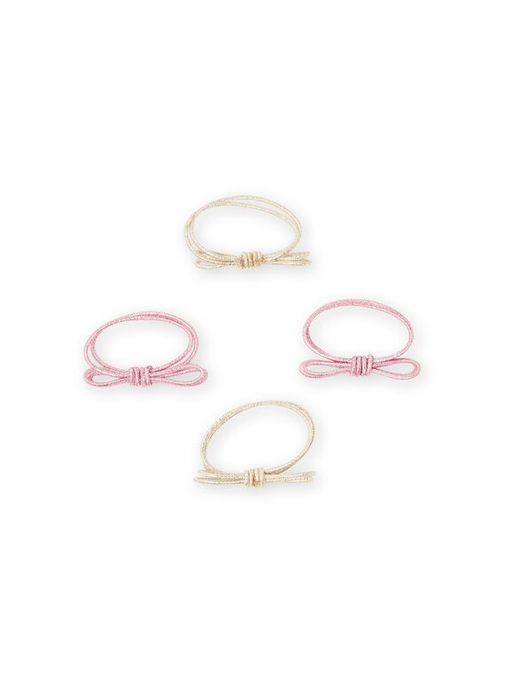 2er Set Weihnachts-Haargummis Kind Mädchen MYANOELA3 / 21WI01T5ELAK008