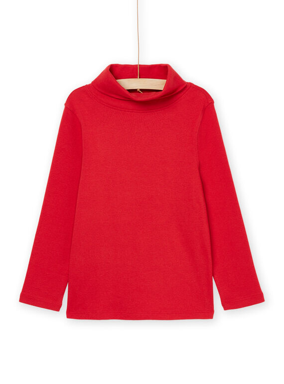Unterziehpullover einfarbig rot POJOSOUP2 / 22W902C4SPL505