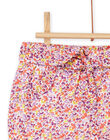 Rosa und violette Shorts mit Blumenmuster RINEOSHO / 23SG09O1SHO000