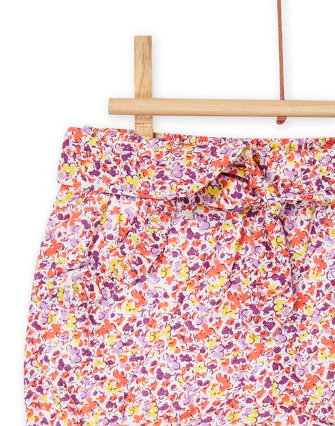 Rosa und violette Shorts mit Blumenmuster RINEOSHO / 23SG09O1SHO000
