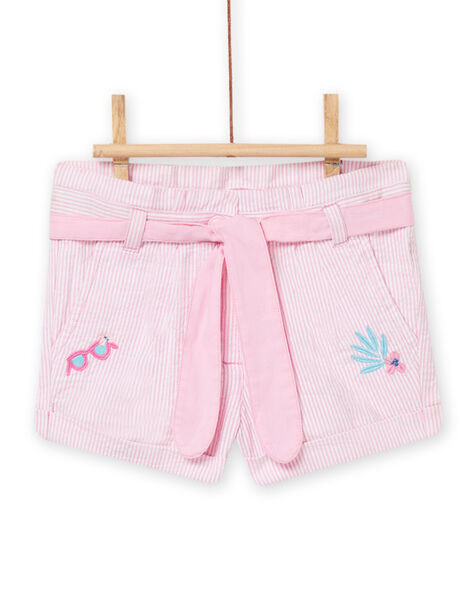 Baby Mädchen rosa gestreifte Shorts NIFICSHO2 / 22SG09U1SHOD303