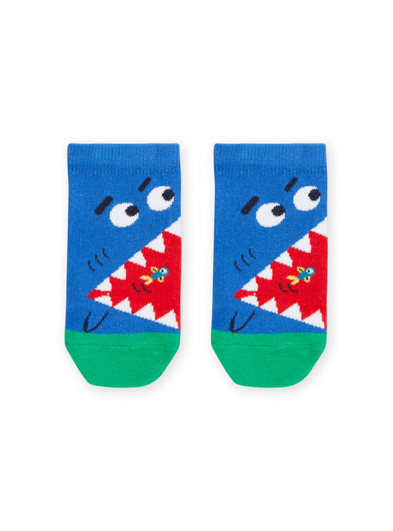 Blaue Socken mit Haifischmuster RYOJOSOQ7 / 23SI0292SOQ208
