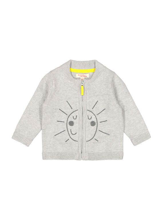 Graue Baby-Weste mit Reißverschluss für Jungen FUJOGIL1 / 19SG1031GILJ908
