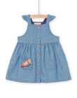 Denim-Kleid mit Blumenmuster RISUNROB1 / 23SG09K2ROBP274