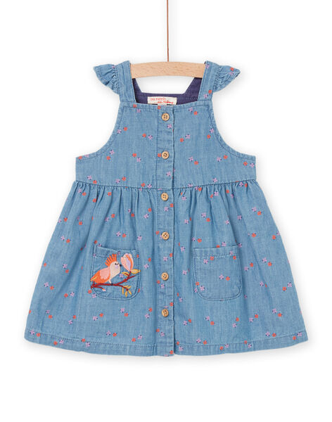 Denim-Kleid mit Blumenmuster RISUNROB1 / 23SG09K2ROBP274