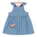 Denim-Kleid mit Blumenmuster