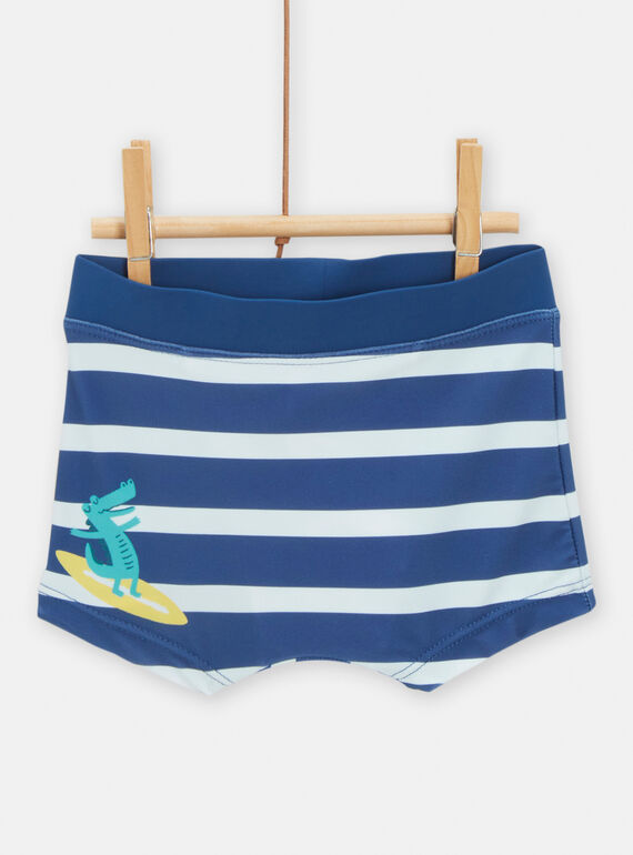 Marineblauer Badeanzug mit Streifenmuster für Baby-Jungen TYUMERUV1 / 24SI10G3MAI070