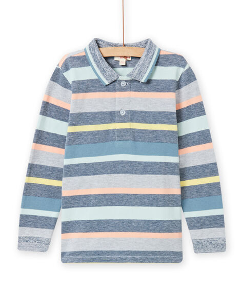 Poloshirt für Kinder Junge mit bunten Streifen NOMOPOL / 22S902N1POL622