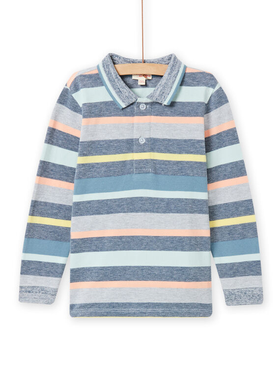 Poloshirt für Kinder Junge mit bunten Streifen NOMOPOL / 22S902N1POL622