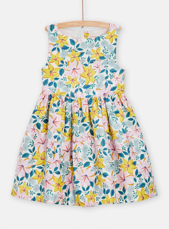 Babykleid für Mädchen mit Blumenprint in Blau und Rot TAPOROB1 / 24S901M4ROB001