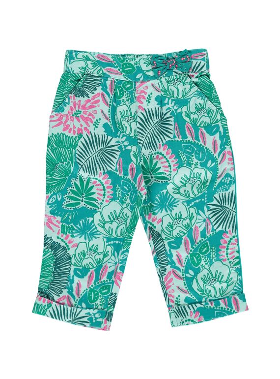 Baby girls' cotton trousers CIDOUPAN / 18SG09J1PAN099