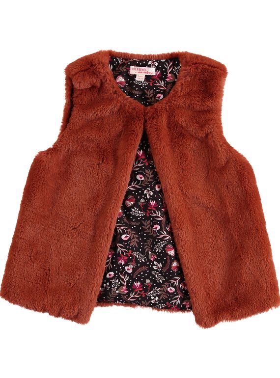 Ärmellose Strickjacke aus Kunstpelz GABRUCAR1 / 19W901K2CAR009