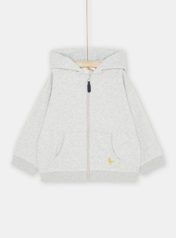 Grau meliertes Jogging-Oberteil mit Kapuze, Jungen SOJOJOH2 / 23W902B4JGHJ922