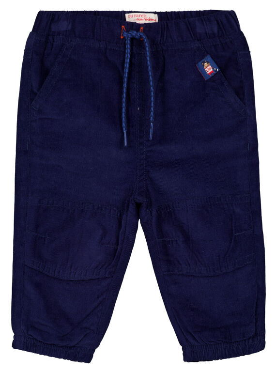 Marineblaue Baby-Samthose für Jungen GUJOPAN3 / 19WG1034PAN070