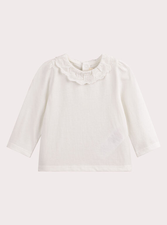 Baby-Jäckchen in Ecru für Mädchen VIGABRA2 / 24WG0912BRA001