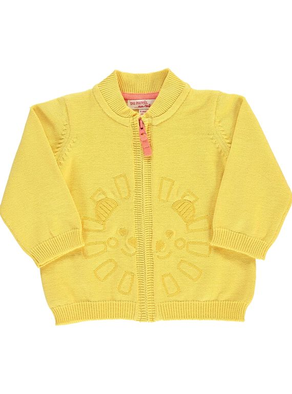 Baby boys' cotton cardigan CUJOGIL6B / 18SG10R7GILB102