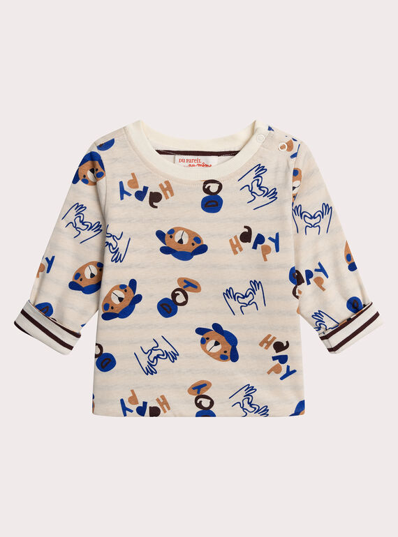T-Shirt zum Wenden mit Hundemotiv, Baby Jungen  XUBLUTEE1 / 25WG10N1TMLA002