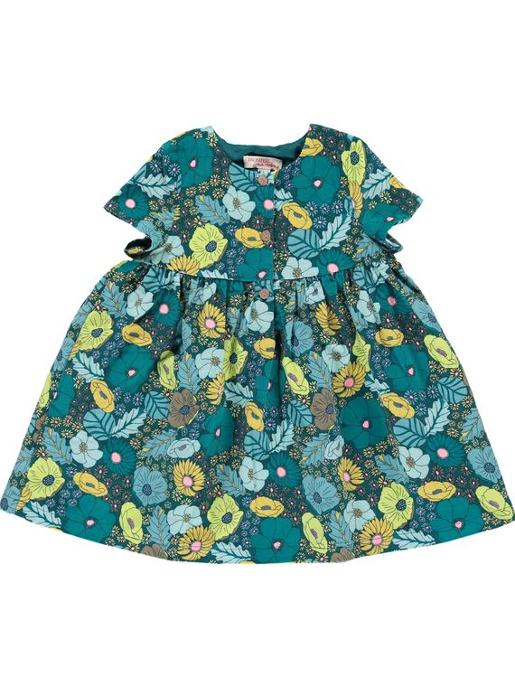 Baby girls' velour dress DIVEROB1 / 18WG0973ROB099
