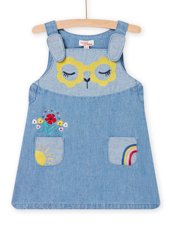 Baby Mädchen Helles Denim-Kleid NILUROB3 / 22SG09P1ROBP272