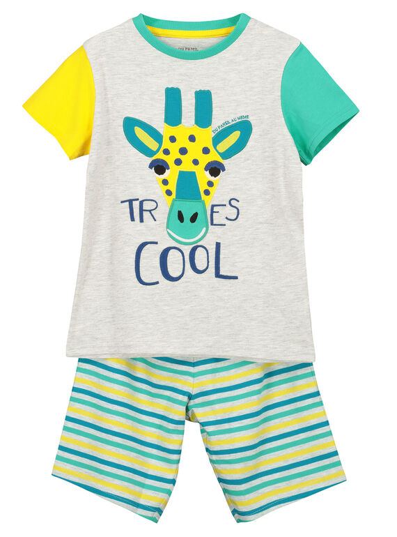 Kurzer Pyjama mit Giraffe für Jungen FEGOPYCGIR / 19SH12H1PYJJ906