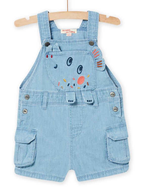 Baby Junge heller Denim-Overall kurz NUFLASAC / 22SG10R1SACP272