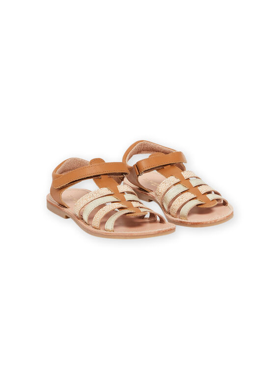 Sandalen aus Leder in Camel RASANDCAMEL / 23KK356AD0E804