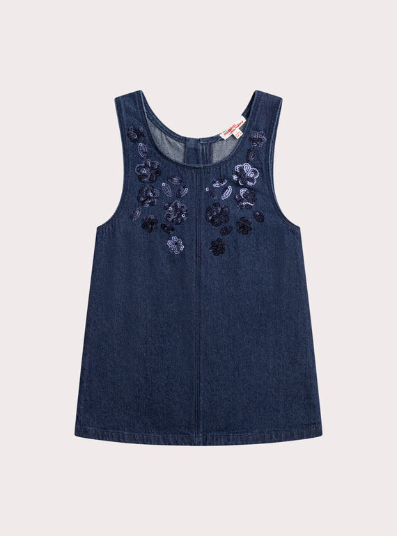 Kleid aus dunklem Denim, Mädchen XABLUROB4 / 25W901N4ROBK005