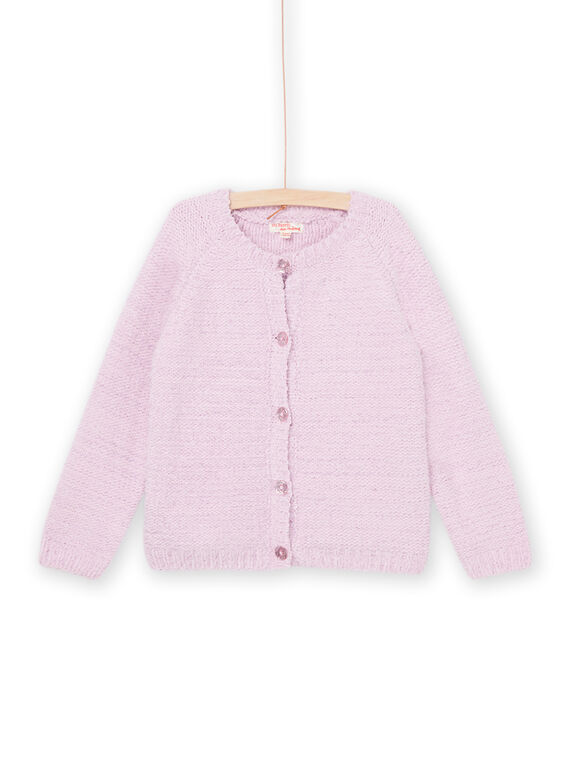 Rosa Chenille-Strickjacke PAYJOCAR2 / 22W901D4CARH700
