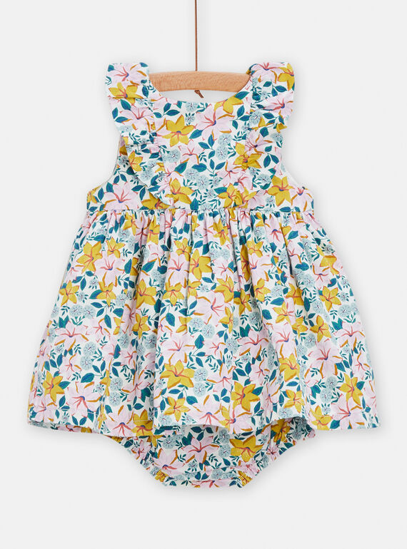 Babykleid-und Bloomer mit Blumenprint für Mädchen TIPOROB1 / 24SG09M3ROB001