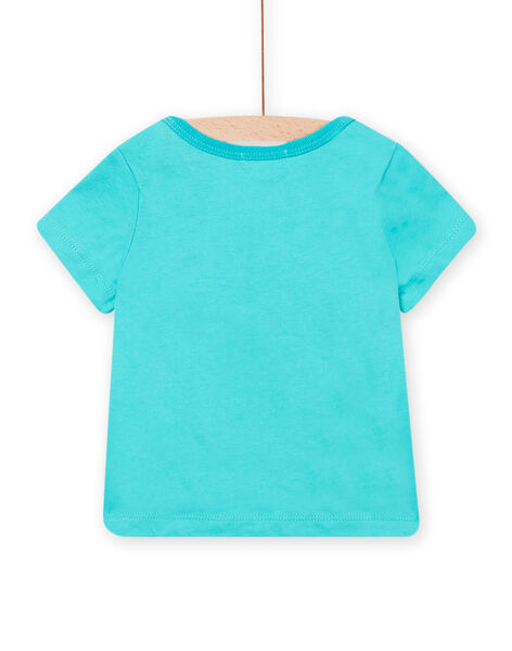 Baby Junge Türkisfarbenes Kurzarm-T-Shirt NUJOTI4 / 22SG10C1TMC202