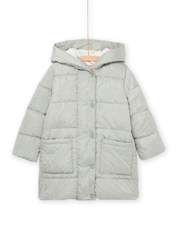 Daunenjacke mit Kapuze mit goldenen Punkten bedruckt PALONDOUN1 / 22W901F2D3E626