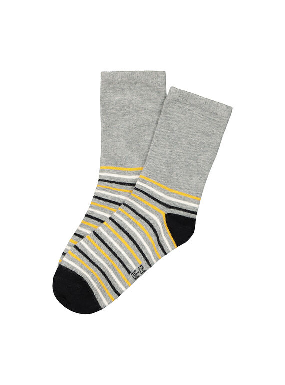 Halbhohe gestreifte Socken für Jungen FYOJOCHO1A / 19SI0231SOQJ908