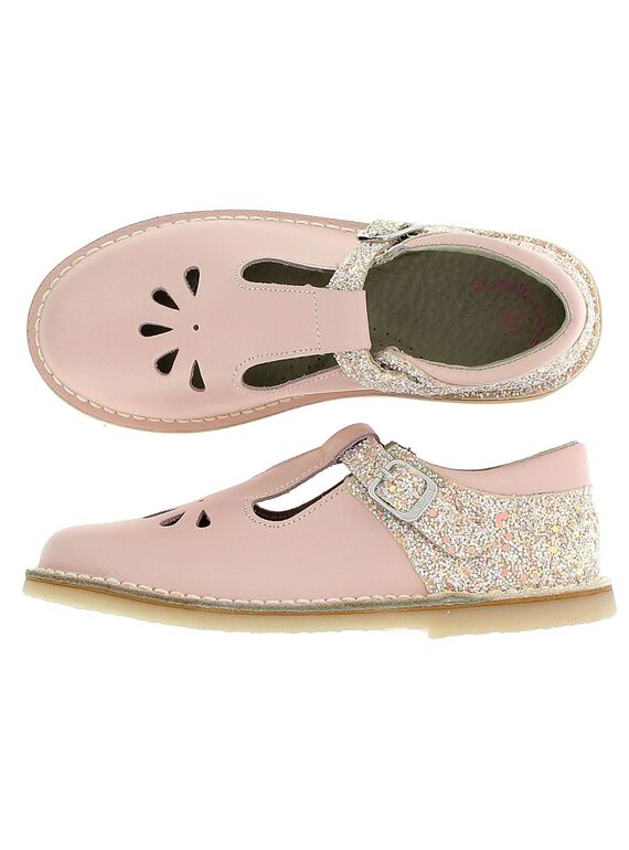 Girls' leather T-bar shoes CFSALSIE2 / 18SK35W2D3H030