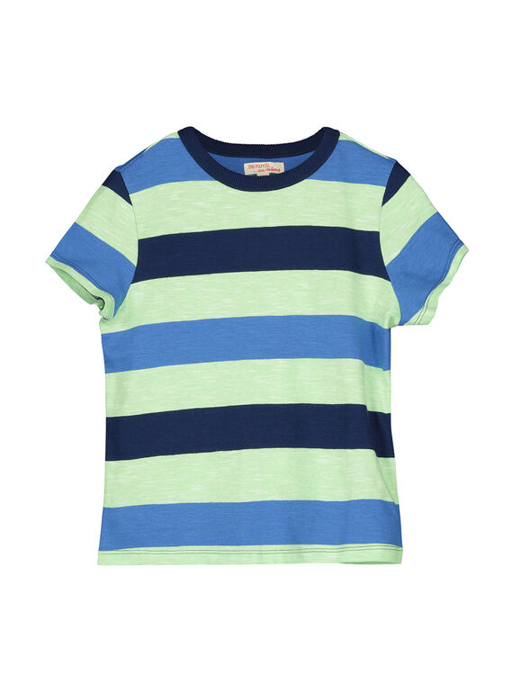 Gestreiftes T-Shirt mit kurzen Ärmeln für Jungen FONETI1 / 19S902B1TMC099